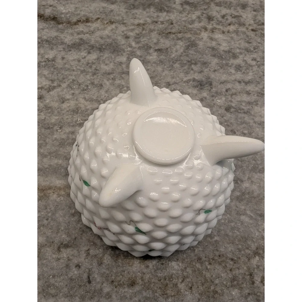 Vintage White Milk Glass‎ 3 Footed Hobnail Bowl Candy Dish 5